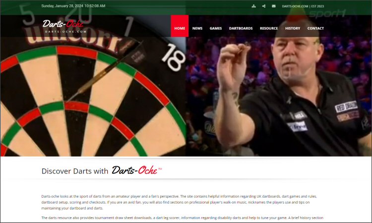 Darts-Oche Darts Website